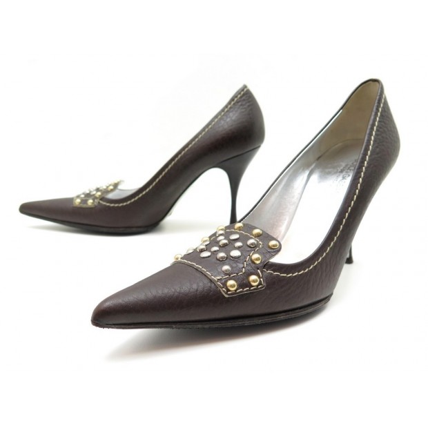 CHAUSSURES DOLCE & GABBANA ESCARPINS 36.5 IT 37.5 FR EN CUIR LEATHER SHOES 645€