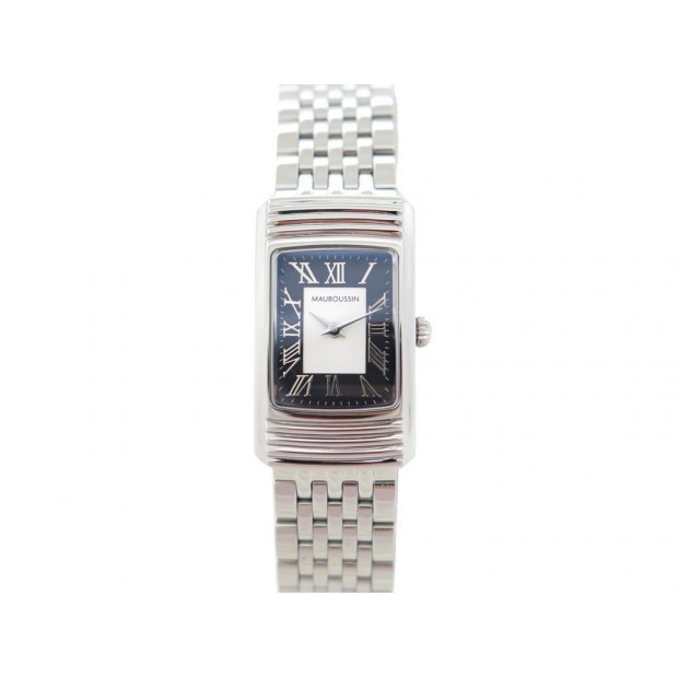 NEUF MONTRE MAUBOUSSIN FEMME VITALE 1986100 35MM QUARTZ ACIER WATCH + BOITE 395€