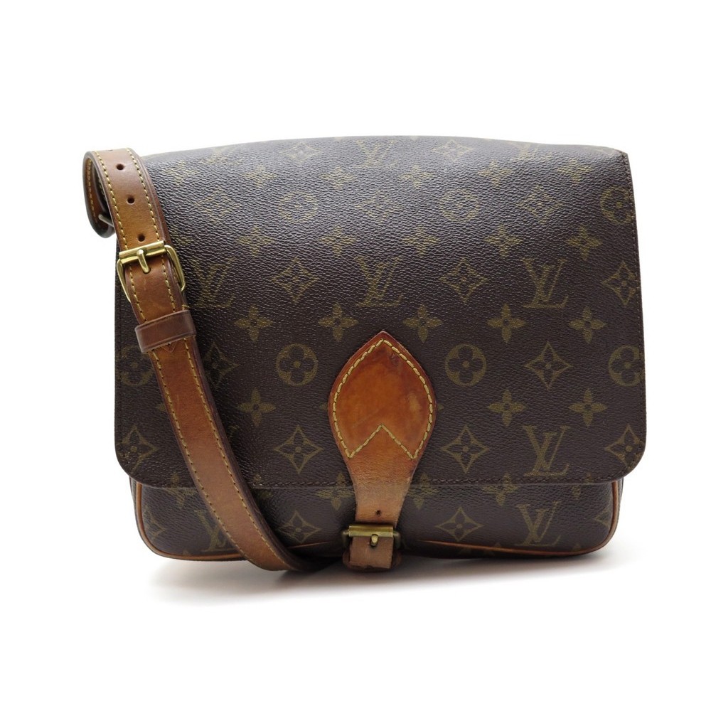 Shop for Louis Vuitton Monogram Canvas Leather Cartouchiere GM