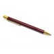 NEUF STYLO BILLE CARTIER MUST II LAQUE ROUGE ET PLAQUE OR + ECRIN BALLPOINT 345€