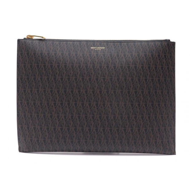 NEUF SAC POCHETTE SAINT LAURENT ETUI PR TABLETTE ZIPPE 420273 TOILE CLUTCH 495€