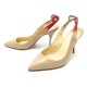 NEUF CHAUSSURES CHRISTIAN LOUBOUTIN 36.5 ESCARPINS EN CUIR BEIGE PUMP SHOES 575€