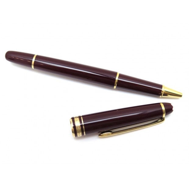 VINTAGE STYLO BILLE MONTBLANC MEISTERSTUCK CLASSIQUE DORE RESINE BORDEAUX 405€