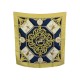 FOULARD HERMES A L'AUBERGE DU CHEVAL BLANC JAUNE 