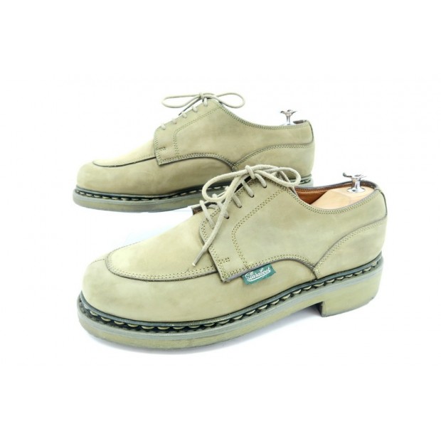 CHAUSSURES PARABOOT CHAMBORD DERBY 6 40 EN DAIM BEIGE DEER SHOES 345€