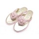 NEUF SANDALES CHANEL TONGS CAMELIA 38 EN TWEED ROSE & CUIR NEW THONGS SHOES 620€