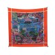 NEUF FOULARD HERMES JARDIN HIVER SOIE ORANGE 