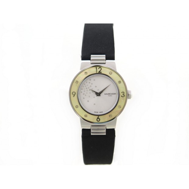 NEUF MONTRE MAUBOUSSIN 9112100 AMOUR LE JOUR SE LEVE QUARTZ 31 MM EN ACIER 840€