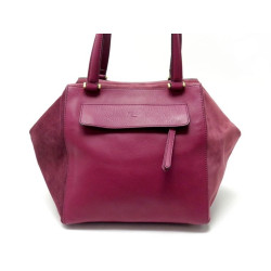  sac a main fendi boxy 8bn251 cuir daim bordeaux