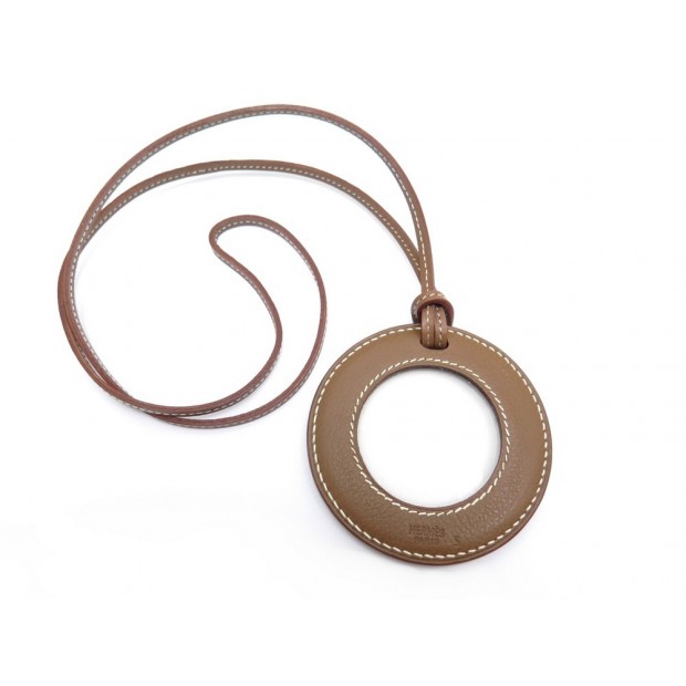 NEUF LOUPE HERMES IN THE POCKET EN CUIR VEAU GRAS MARRON MAGNIFYING GLASS 585€