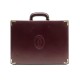 VINTAGE SAC MALETTE CARTIER A CODE CUIR BORDEAUX 