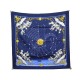 NEUF FOULARD HERMES 70 ANS AIR FRANCE EN SOIE BLEU + BOITE NEW BLUE SILK SCARF