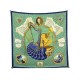 FOULARD HERMES HOMMAGE A MOZART PAR JULIA ABADIE SOIE VERT GREEN SILK SCARF 375€