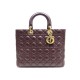  SAC A MAIN CHRISTIAN DIOR LADY DIOR CUIR MARRON 