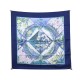 NEUF FOULARD HERMES GIVERNY LAURENCE BOURTHOUMIEUX SOIE BLEU + BOITE SCARF 375€