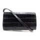 NEUF SAC A MAIN BALENCIAGA PORTE TELEPHONE B. BANDOULIERE CUIR NOIR CLUTCH 550€