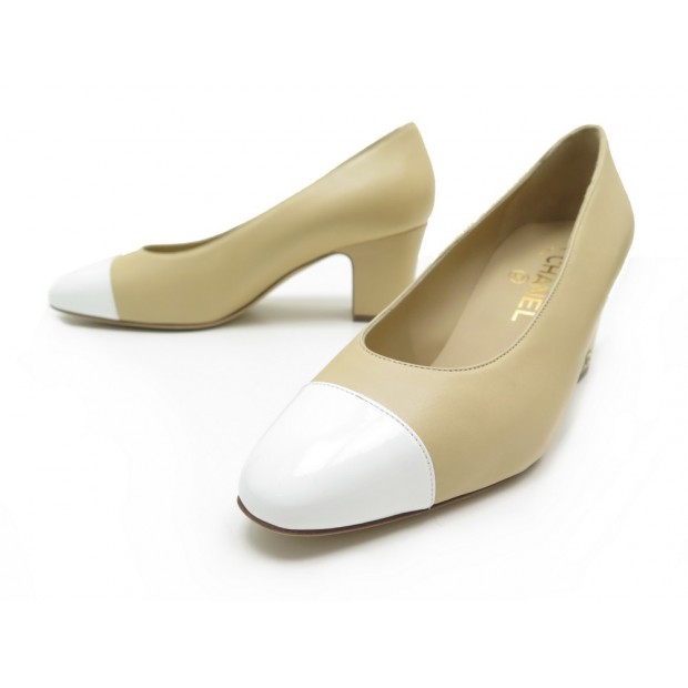 CHAUSSURES CHANEL ESCARPINS BEIGE 38 