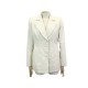 NEUF VESTE YVES SAINT LAURENT T38 BEIGE COTON LAINE 