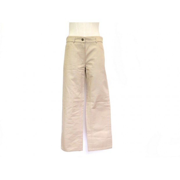 NEUF PANTALON LOUIS VUITTON TAILLE 38 M EN COTON BEIGE NEW COTTON TROUSERS 945€