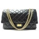 SAC A MAIN CHANEL 2.55 CUIR NOIR 