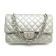 SAC A MAIN CHANEL TIMELESS CLASSIQUE MEDIUM CUIR MATELASSE ARGENT HAND BAG 6050€