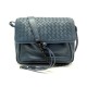 SAC BOTTEGA VENETA CUIR BLEU 