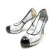 CHAUSSURES CHANEL LOGO CC PERFORE 39 ESCARPINS PLASTIQUE TRANSPARENT PUMP 700€