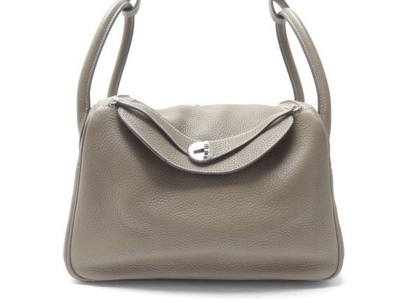 sac a main hermes lindy 30 en cuir togo etoupe taupe