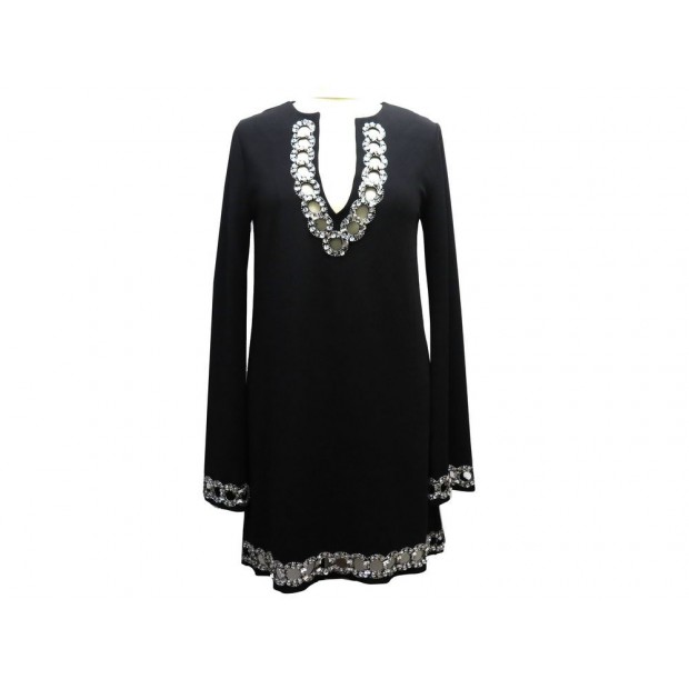 NEUF ROBE PHILIPP PLEIN COUTURE CRYSTAL BEACH NOIR STRASS EDITION LIMITEE