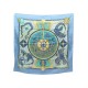 FOULARD HERMES REVE D'AUSTRALIE PAUWELS CARRE 90 SOIE BLEU BOITE SILK SCARF 375€