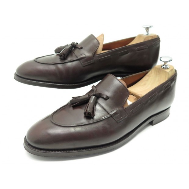 CHAUSSURES JOHN LOBB JIHEL 8.5E 42.5 MOCASSINS A PAMPILLES EN CUIR MARRON 1160€