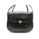 VINTAGE SAC GUCCI CUIR CROCO NOIR 