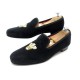 CHAUSSURES MATTHEW COOKSON PLUMES PRINCE DE GALLES 7.5 41.5 SLIPPERS NOIR 375€