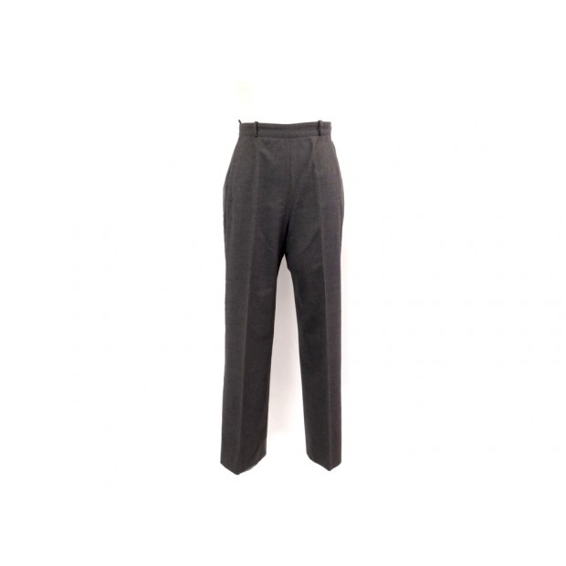 NEUF PANTALON HERMES T40 LAINE GRIS 