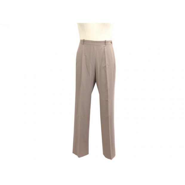 NEUF PANTALON HERMES T40 LAINE GRIS 