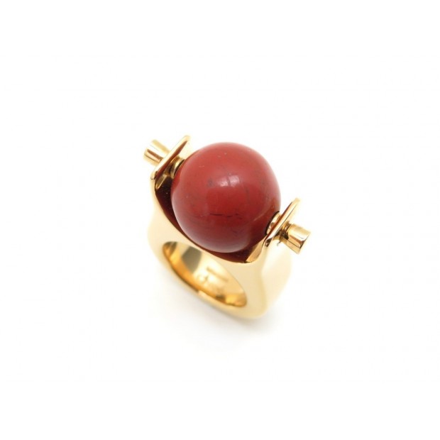 NEUF BAGUE CHLOE POTTERY 2R0521 52 LAITON DORE & PIERRE MINERALE BOITE RING 220€