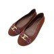 NEUF CHAUSSURES LOUIS VUITTON BALLERINES OXFORD 38.5 DAIM MARRON SHOES 450€