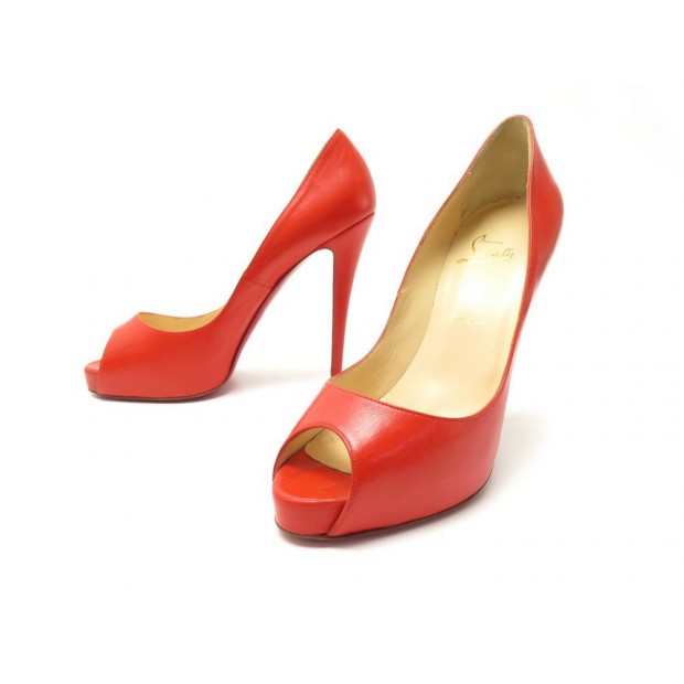 NEUF CHAUSSURES CHRISTIAN LOUBOUTIN ESCARPINS VERY PRIVE 40 CUIR PUMP SHOES 675€