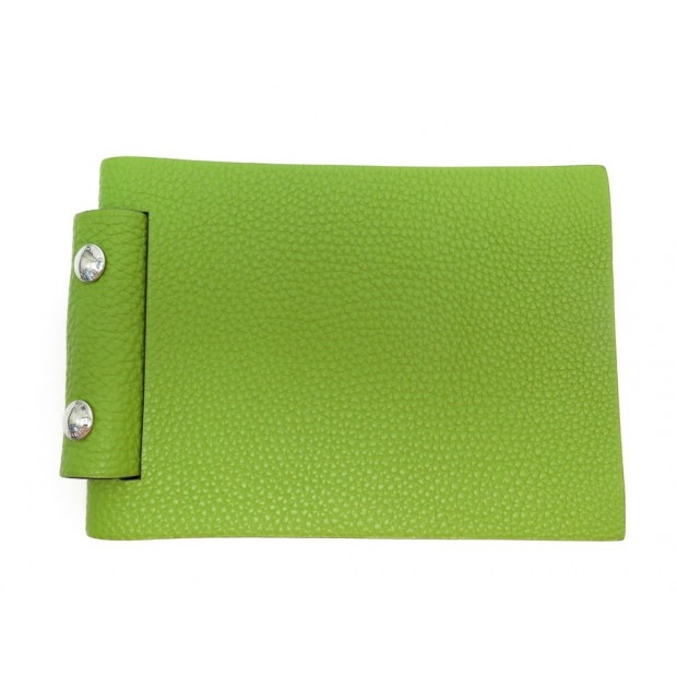 NEUF BLOC NOTE HERMES CAHIER A DESSIN EN CUIR TOGO VERT NEW NOTEBOOK COVER 590€