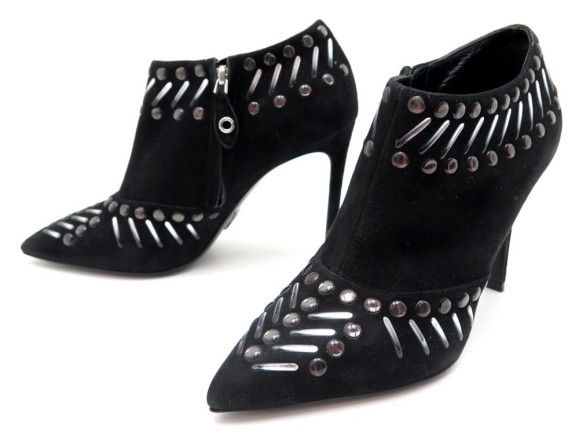 chaussures louis vuitton spikes low boots 37.5