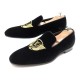 NEUF CHAUSSURES LOUIS VUITTON SLIPPER AUTEUIL 7 41 MOCASSINS VELOURS NOIR 850€