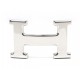 BOUCLE DE CEINTURE HERMES H POUR LIEN 32MM EN ACIER PALLADIE ARGENTE BELT BUCKLE