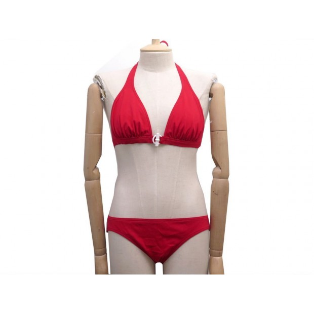 NEUF MAILLOT DE BAIN HERMES CHAINE D ANCRE GARANCE 523908DPK744 NYLON ROUGE 500€