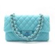 NEUF SAC A MAIN CHANEL CLASSIQUE TIMELESS M JERSEY MATELASSE BLEU HAND BAG 5640€