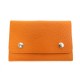 NEUF PORTE CARTE HERMES CLOU DE SELLE CUIR CHEVRE MYSORE ORANGE CARD HOLDER 308€