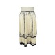 NEUF JUPE HERMES FLEURS ART NOUVEAU T38 M EN SOIE PLISSEE BEIGE SILK SKIRT 2300€