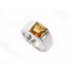 BAGUE CARTIER TANK MM TAILLE 53 OR BLANC 18K ET CITRINE + BOITE GOLD RING 2490€