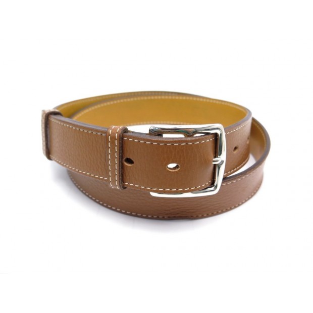 CEINTURE HERMES ETRIVIERE TAILLE 95 CUIR TAURILLON CLEMENCE GOLD BOITE BELT 675€