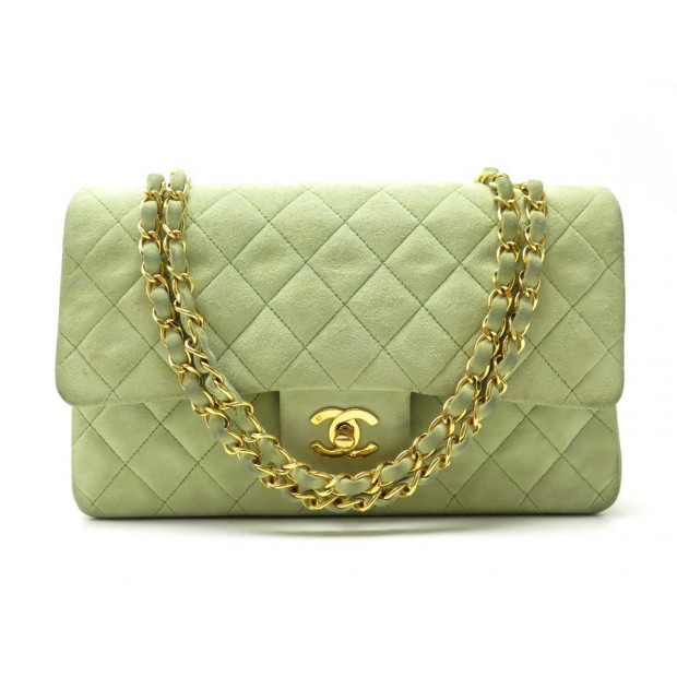 SAC A MAIN CHANEL TIMELESS DAIM VERT 