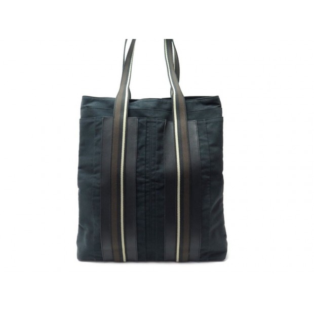 SAC A MAIN HERMES CABAS TROCA VERTICAL GM TOILE NOIR BLACK CANVAS HAND BAG 780€